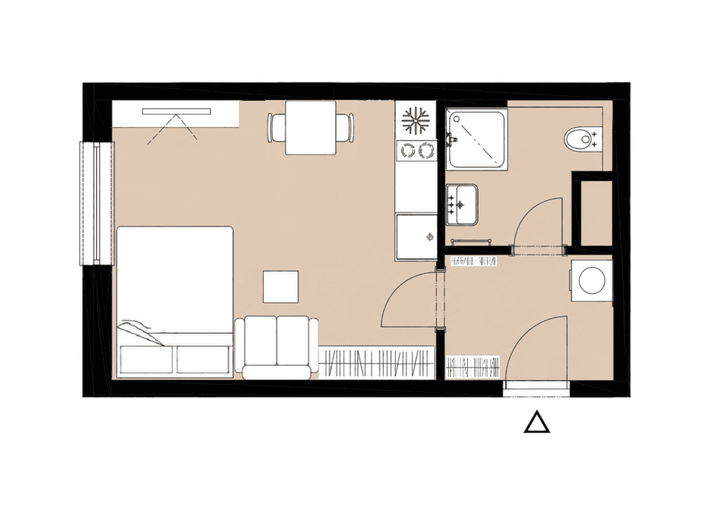 Pronájem bytu 1+kk 30 m², Nad Kolčavkou, Praha, Praha Pronájem bytu 1+kk 30 m², Nad Kolčavkou, Praha, Praha