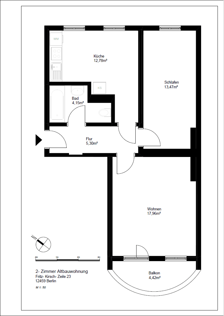Prodej bytu 2+1 56 m², Berlin, Berlín Prodej bytu 2+1 56 m², Berlin, Berlín