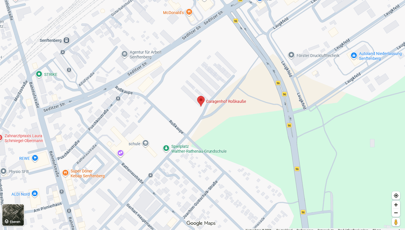 Pronájem garáže 17 m², Laugkstraße 32, Senftenberg - Zły Komorow, Braniborsko Pronájem garáže 17 m², Laugkstraße 32, Senftenberg - Zły Komorow, Braniborsko