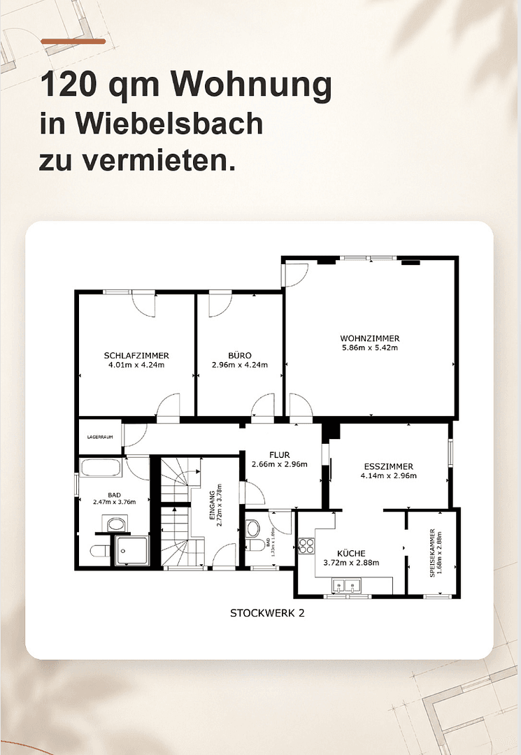 Pronájem bytu 4+1 120 m², Rohrwiesenweg 8A, Groß-Umstadt, Hessen Pronájem bytu 4+1 120 m², Rohrwiesenweg 8A, Groß-Umstadt, Hessen