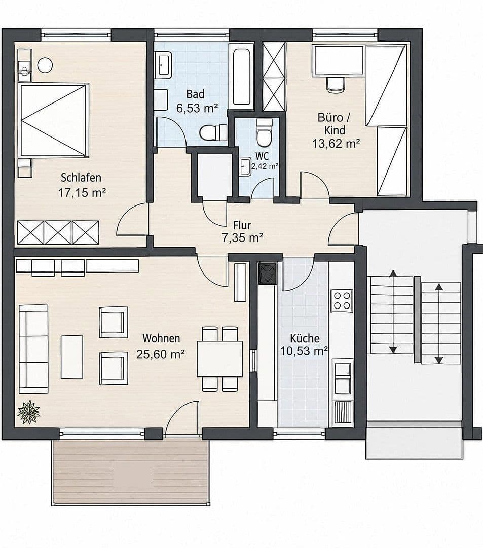 Prodej bytu 3+1 83 m², Birkenfeld, Porýní-Falc Prodej bytu 3+1 83 m², Birkenfeld, Porýní-Falc