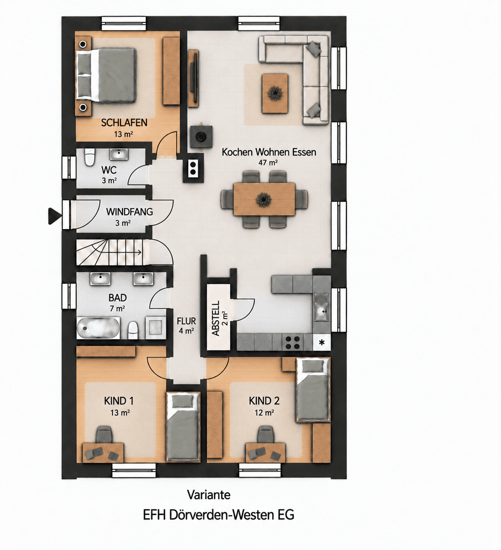 Prodej domu 103 m², pozemek 756 m², Dörverden, Dolní Sasko Prodej domu 103 m², pozemek 756 m², Dörverden, Dolní Sasko