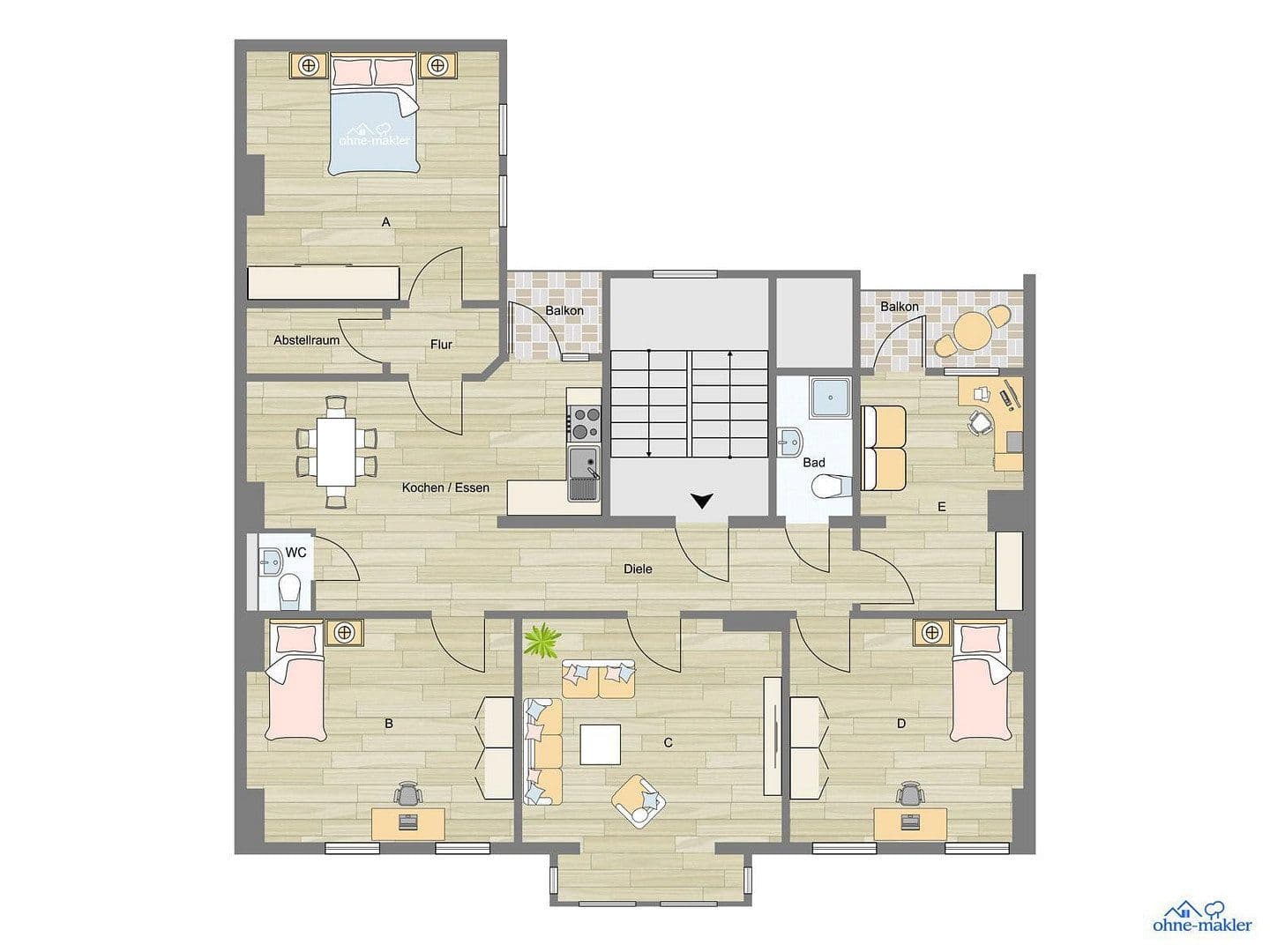 Pronájem bytu 5+1 141 m², Friedrich-Wilhelm-Straße 38, Braunschweig, Dolní Sasko Pronájem bytu 5+1 141 m², Friedrich-Wilhelm-Straße 38, Braunschweig, Dolní Sasko