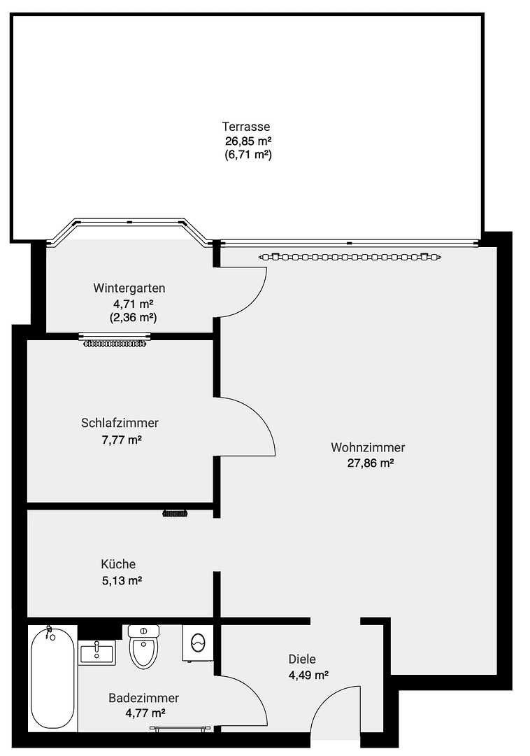 Pronájem bytu 2+1 60 m², Gustav-Heinemann-Straße 109, Bremen, Bremen Pronájem bytu 2+1 60 m², Gustav-Heinemann-Straße 109, Bremen, Bremen