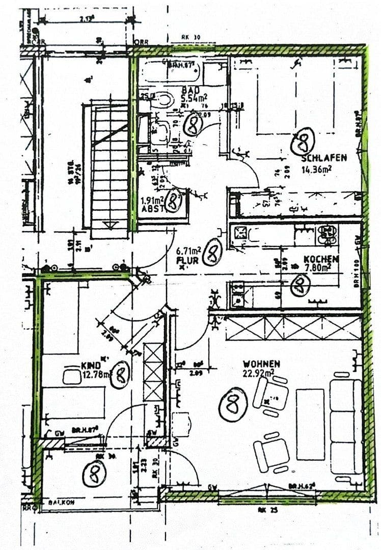 Pronájem bytu 3+1 76 m², Berliner Ring 119, Bensheim, Hessen Pronájem bytu 3+1 76 m², Berliner Ring 119, Bensheim, Hessen