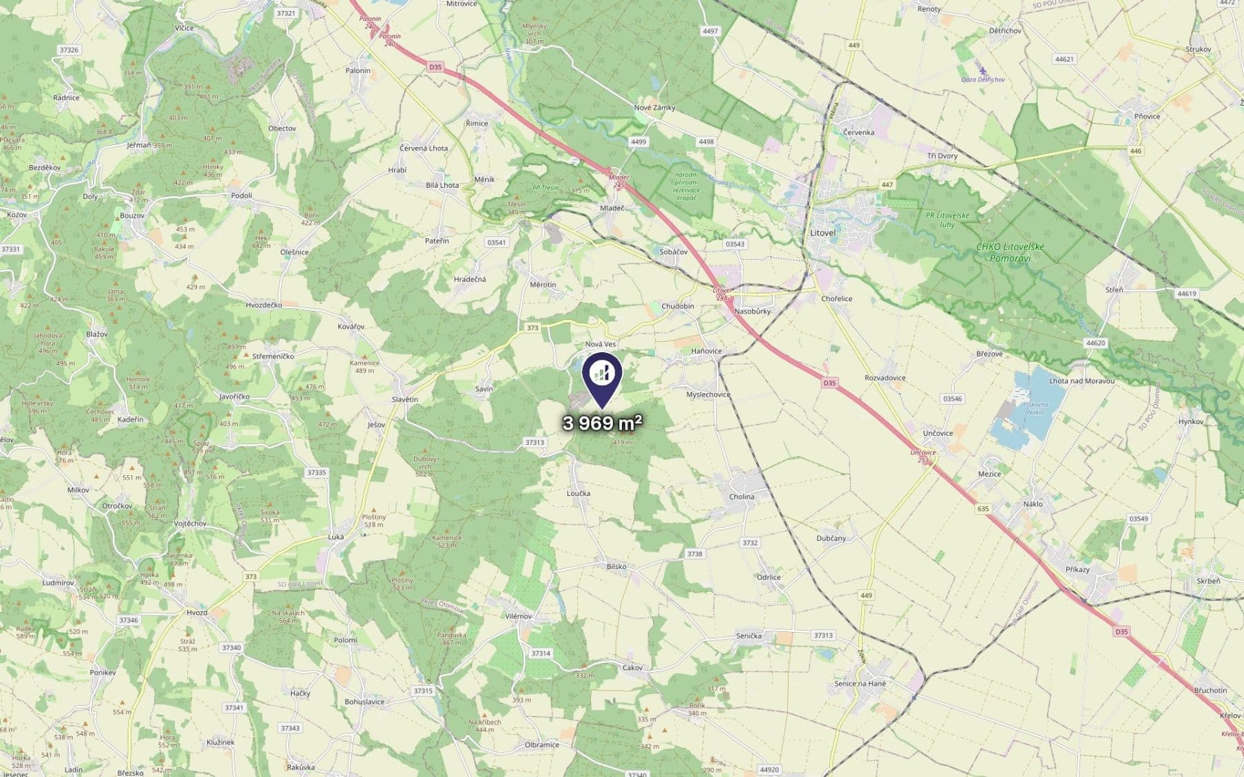 Prodej pozemku 3.969 m², Litovel, Olomoucký kraj Prodej pozemku 3.969 m², Litovel, Olomoucký kraj
