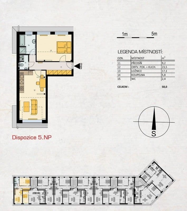 Prodej bytu 2+kk 58 m², Černokostelecká, Praha, Praha Prodej bytu 2+kk 58 m², Černokostelecká, Praha, Praha