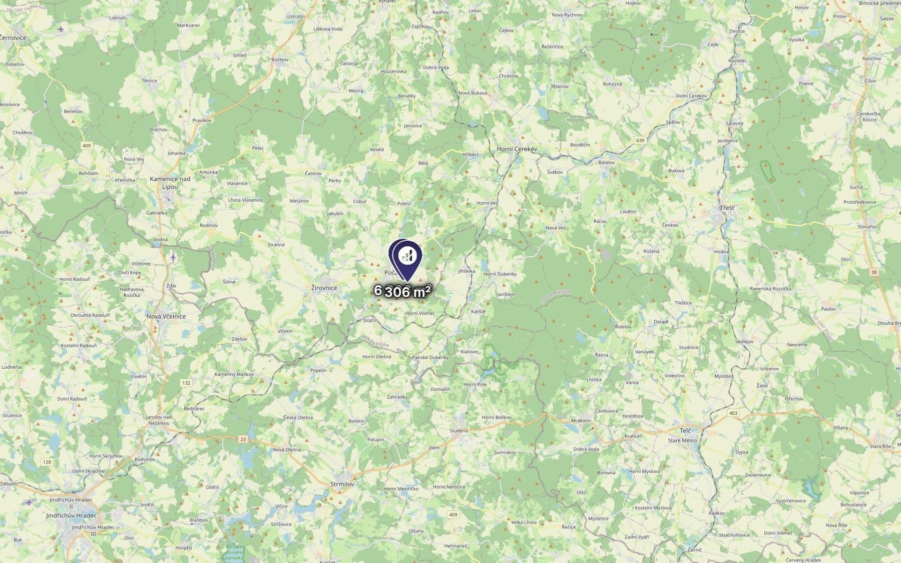Prodej pozemku 7.212 m², Počátky, Kraj Vysočina Prodej pozemku 7.212 m², Počátky, Kraj Vysočina