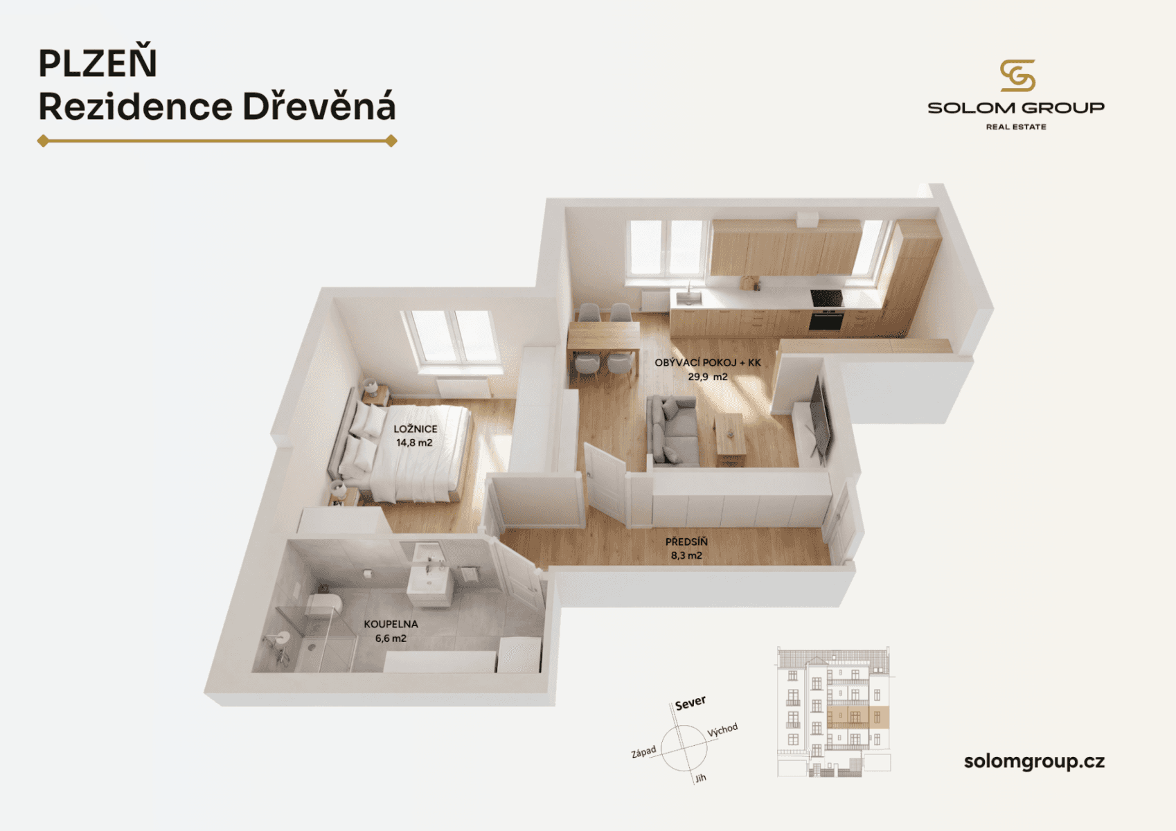 Prodej bytu 2+kk 61 m², Dřevěná, Plzeň, Plzeňský kraj Prodej bytu 2+kk 61 m², Dřevěná, Plzeň, Plzeňský kraj