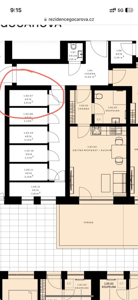 Pronájem bytu 1+kk 44 m², Gočárova třída, Hradec Králové, Královéhradecký kraj Pronájem bytu 1+kk 44 m², Gočárova třída, Hradec Králové, Královéhradecký kraj