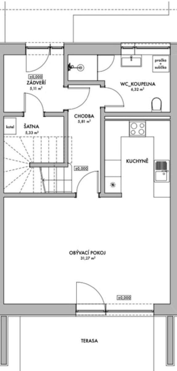Pronájem domu 108 m², pozemek 79 m², Na Kopci, Mukařov, Středočeský kraj Pronájem domu 108 m², pozemek 79 m², Na Kopci, Mukařov, Středočeský kraj