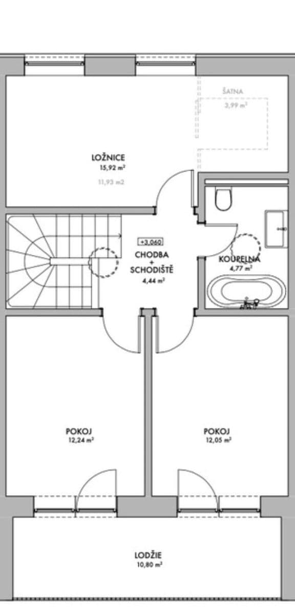 Pronájem domu 108 m², pozemek 79 m², Na Kopci, Mukařov, Středočeský kraj Pronájem domu 108 m², pozemek 79 m², Na Kopci, Mukařov, Středočeský kraj