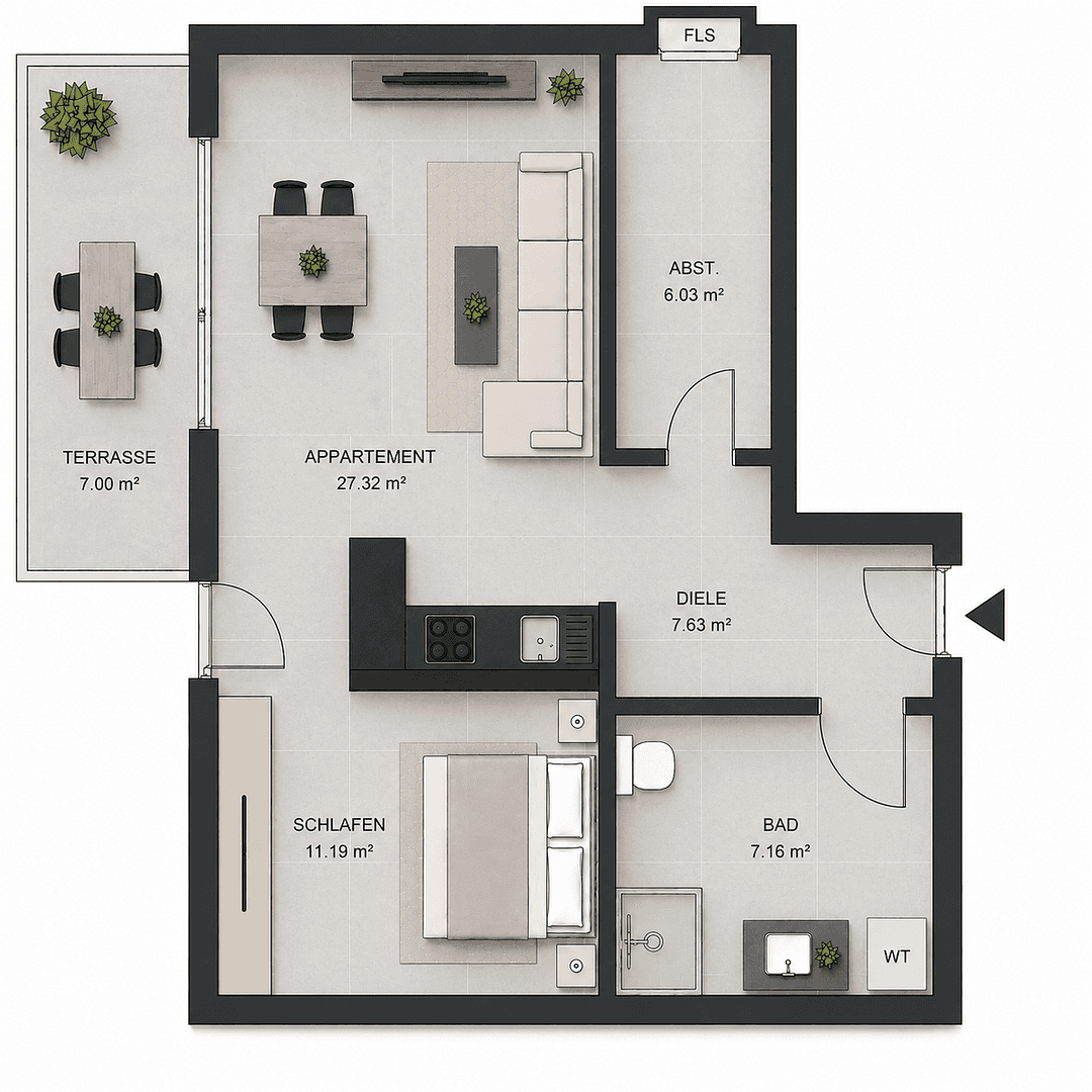 Pronájem bytu 1+1 65 m², Hümmerich, Porýní-Falc Pronájem bytu 1+1 65 m², Hümmerich, Porýní-Falc