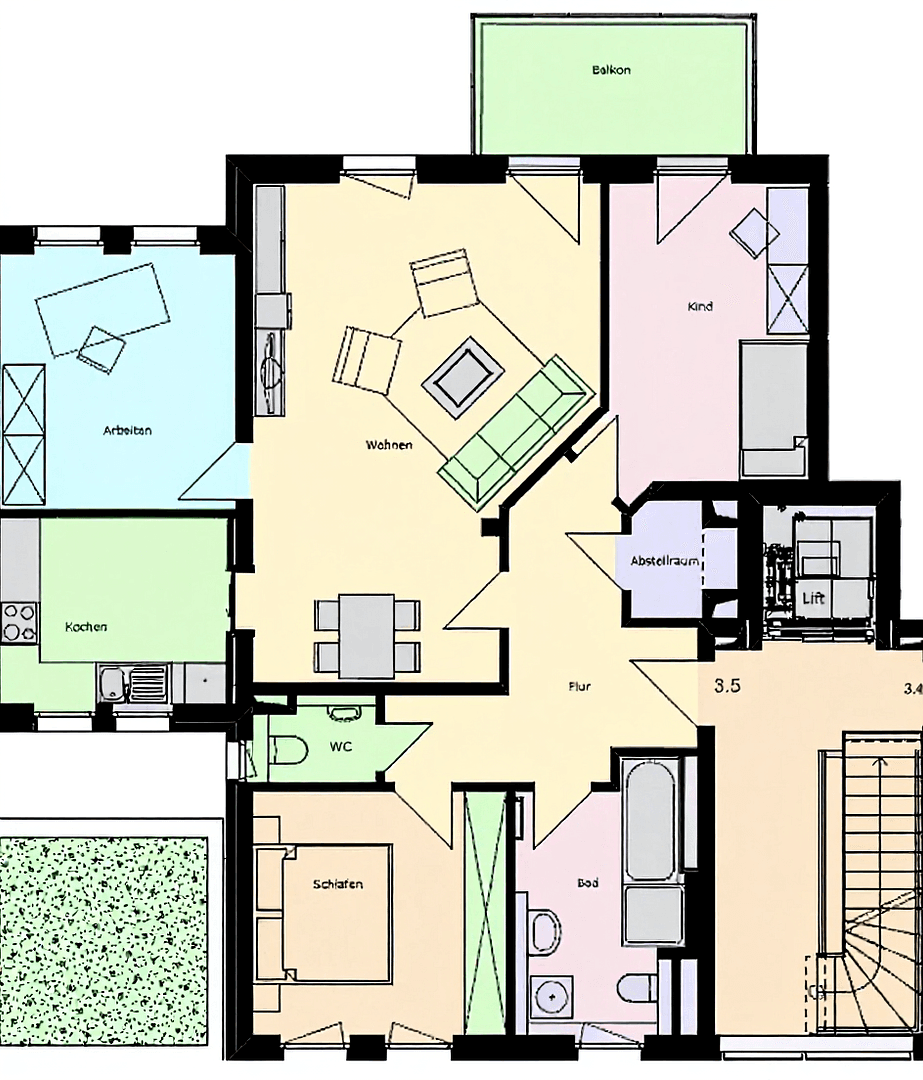 Pronájem bytu 4+1 104 m², Augsburg, Bavorsko Pronájem bytu 4+1 104 m², Augsburg, Bavorsko