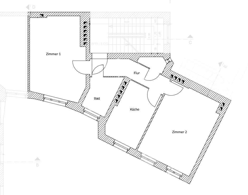 Pronájem bytu 16 m², Mierendorffplatz 8, Berlin, Berlín Pronájem bytu 16 m², Mierendorffplatz 8, Berlin, Berlín