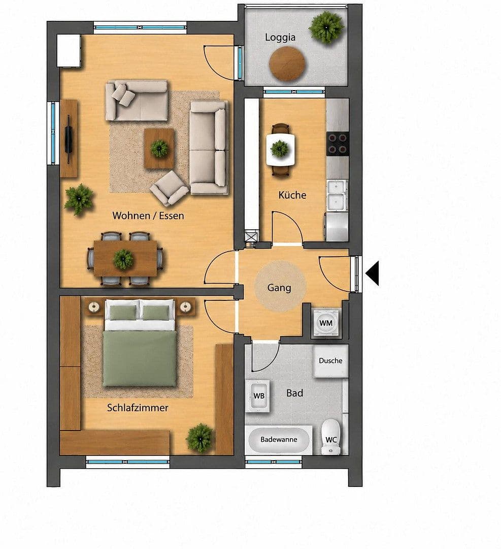 Pronájem bytu 2+1 59 m², Meisenweg 15, Germering, Bavorsko Pronájem bytu 2+1 59 m², Meisenweg 15, Germering, Bavorsko