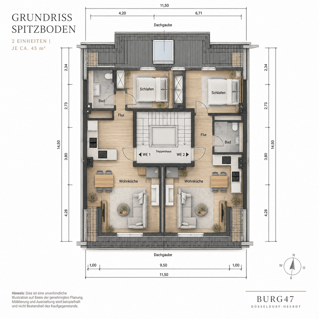 Prodej bytu 2+1 47 m², Düsseldorf, Severní Porýní-Vestfálsko Prodej bytu 2+1 47 m², Düsseldorf, Severní Porýní-Vestfálsko