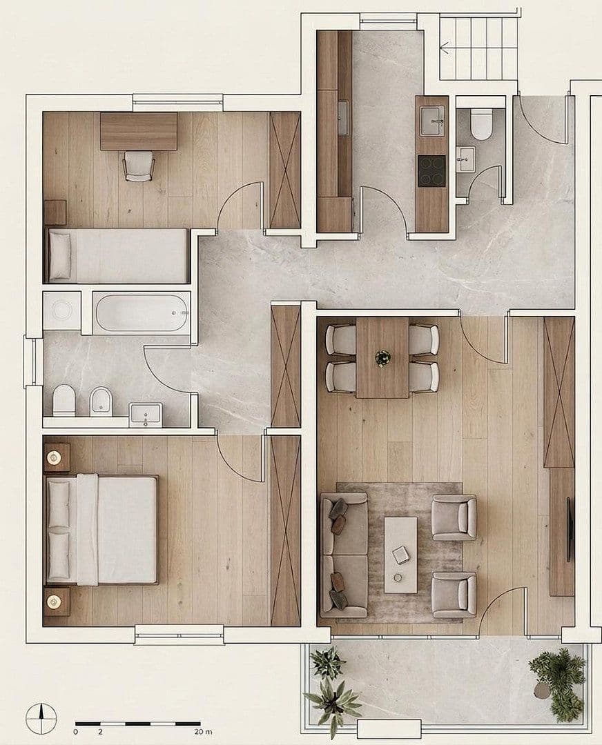 Pronájem bytu 3+1 92 m², Langerfelder Straße 119, Wuppertal, Severní Porýní-Vestfálsko Pronájem bytu 3+1 92 m², Langerfelder Straße 119, Wuppertal, Severní Porýní-Vestfálsko