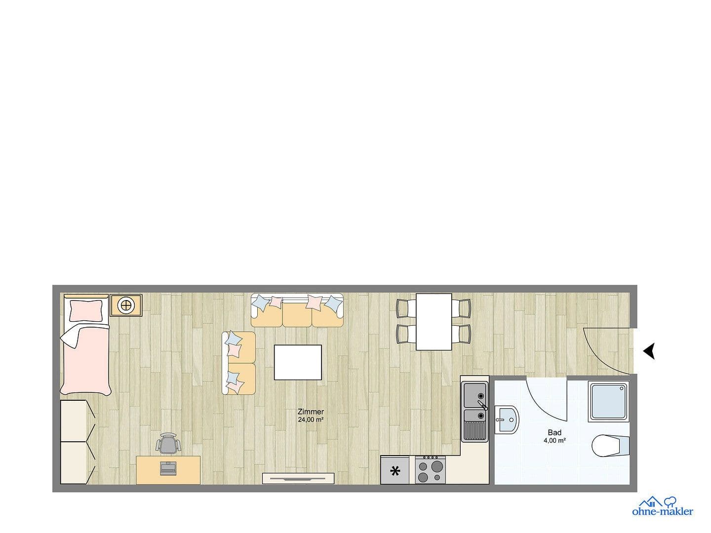 Pronájem bytu 3+1 80 m², Perleberg, Braniborsko Pronájem bytu 3+1 80 m², Perleberg, Braniborsko
