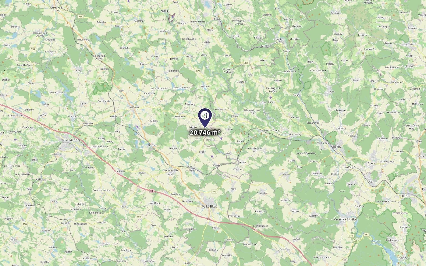 Prodej pozemku 21.042 m², Rozseč, Kraj Vysočina Prodej pozemku 21.042 m², Rozseč, Kraj Vysočina