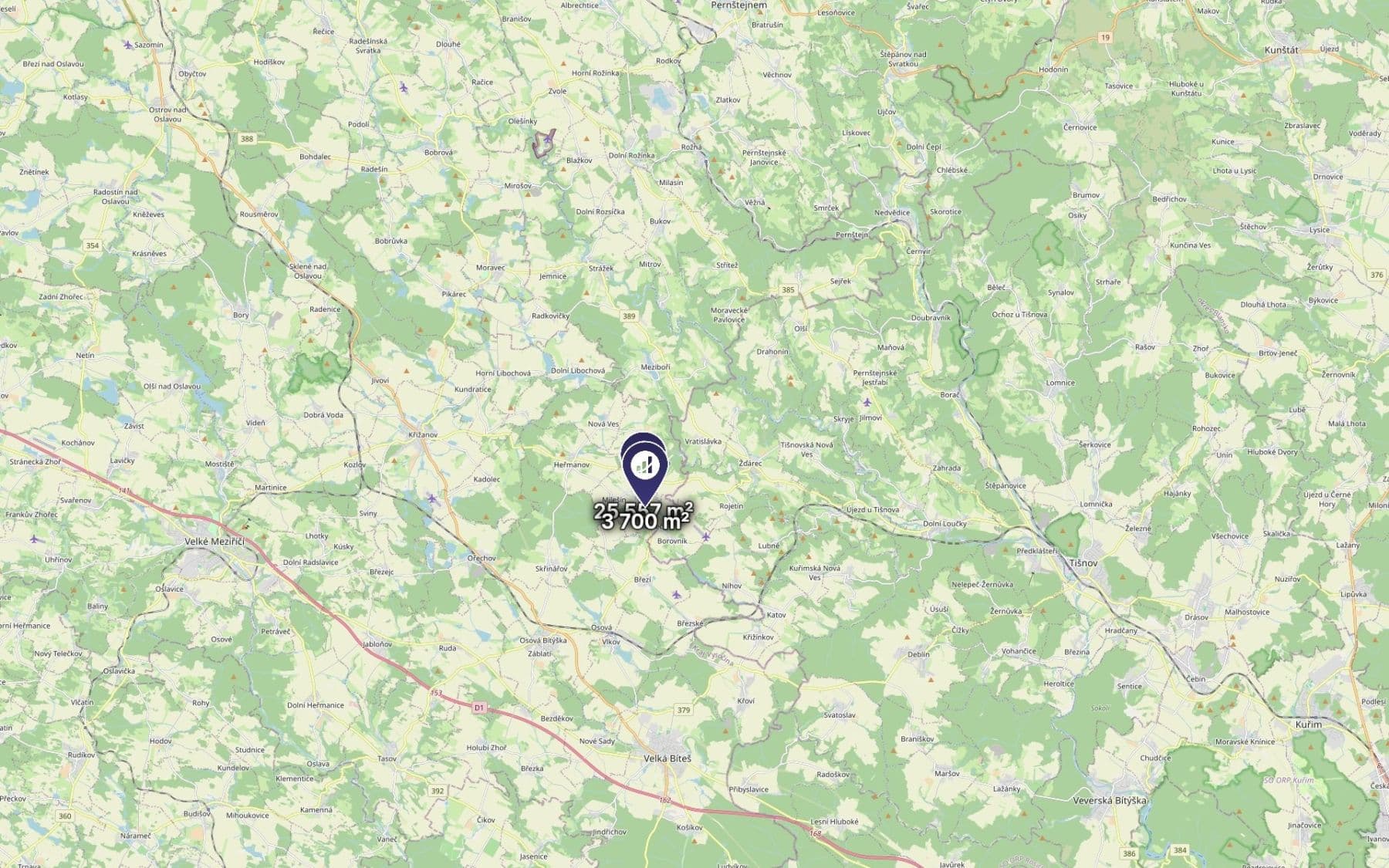 Prodej pozemku 29.257 m², Rozseč, Kraj Vysočina Prodej pozemku 29.257 m², Rozseč, Kraj Vysočina