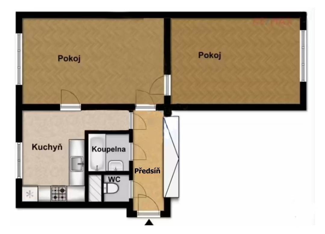 Prodej bytu 2+1 52 m², U Páté baterie, Praha, Praha Prodej bytu 2+1 52 m², U Páté baterie, Praha, Praha