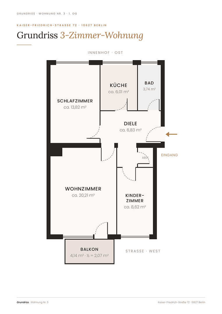 Prodej bytu 3+1 64 m², Kaiser friedrich str. 72, Berlin, Berlín Prodej bytu 3+1 64 m², Kaiser friedrich str. 72, Berlin, Berlín