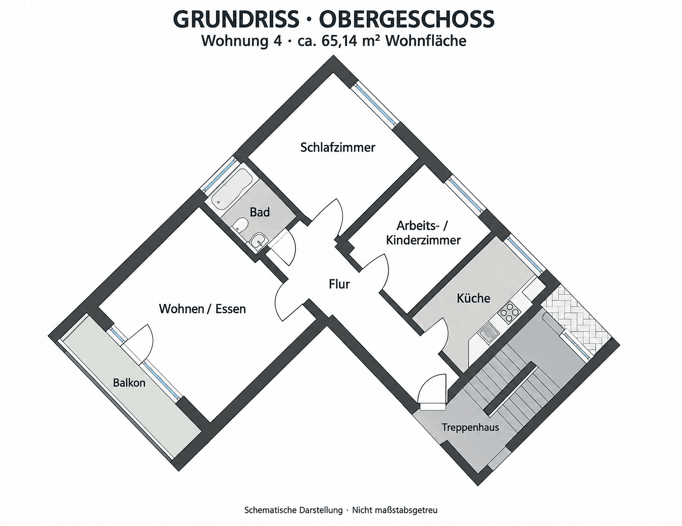 Pronájem bytu 3+1 65 m², Spechtstraße 9, Albstadt, Bádensko-Württembersko Pronájem bytu 3+1 65 m², Spechtstraße 9, Albstadt, Bádensko-Württembersko