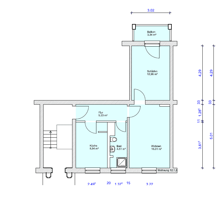 Pronájem bytu 2+1 50 m², Eisnerstraße 12, Magdeburg, Sasko-Anhaltsko Pronájem bytu 2+1 50 m², Eisnerstraße 12, Magdeburg, Sasko-Anhaltsko
