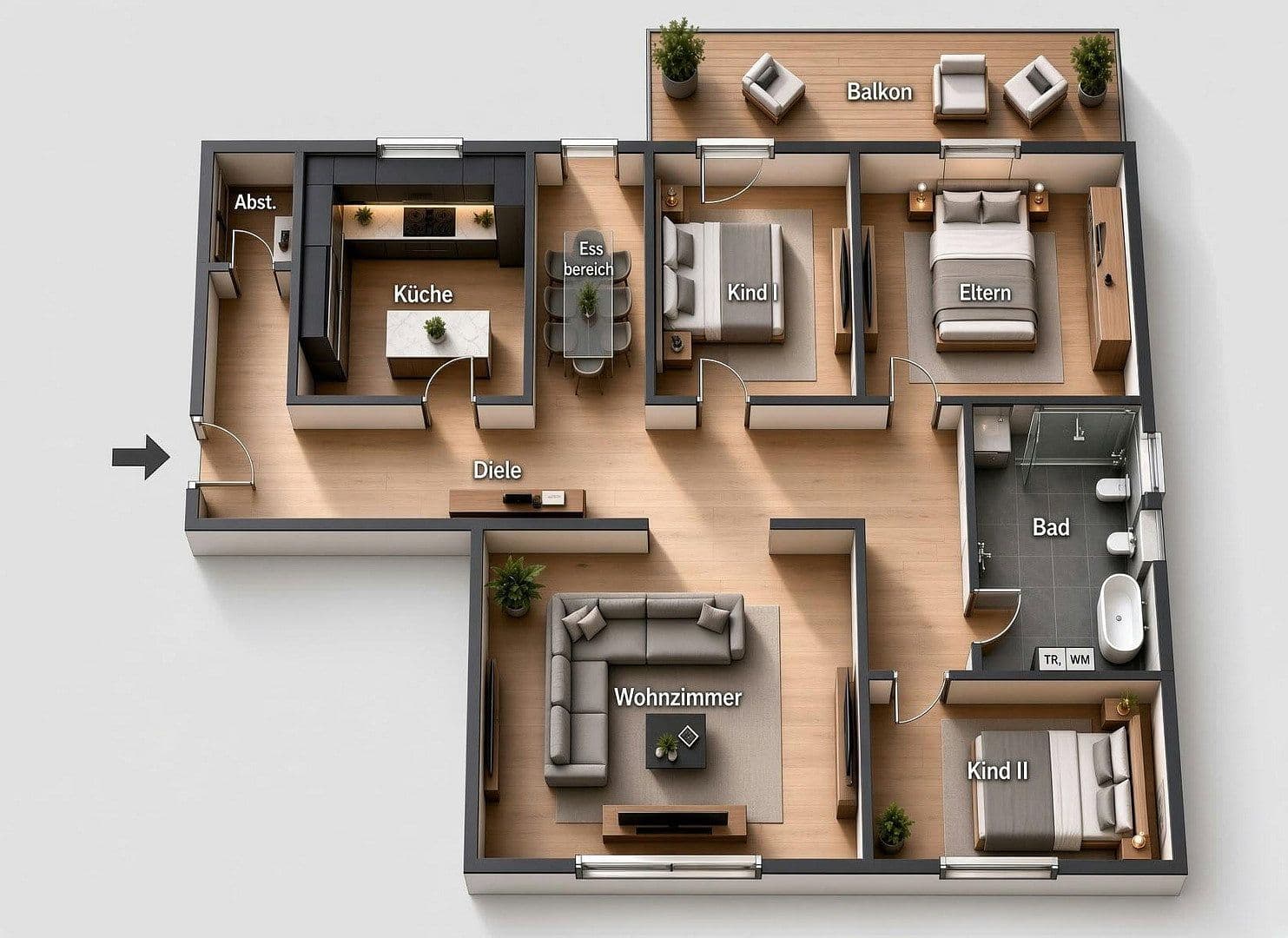 Prodej bytu 4+1 98 m², Im Wohnpark 27, Bergheim, Severní Porýní-Vestfálsko Prodej bytu 4+1 98 m², Im Wohnpark 27, Bergheim, Severní Porýní-Vestfálsko