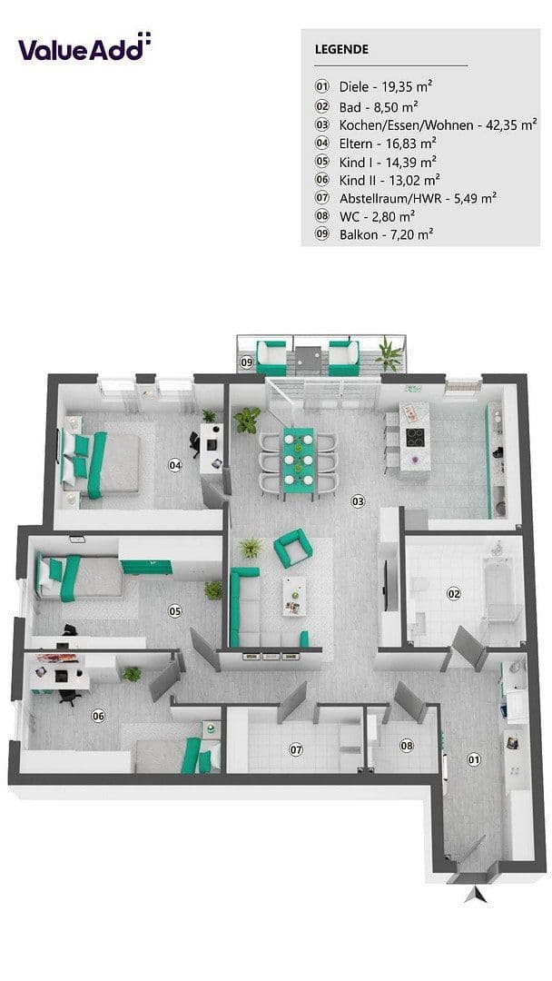 Pronájem bytu 4+1 126 m², Georges-Girard-Ring 7, Mechernich, Severní Porýní-Vestfálsko Pronájem bytu 4+1 126 m², Georges-Girard-Ring 7, Mechernich, Severní Porýní-Vestfálsko