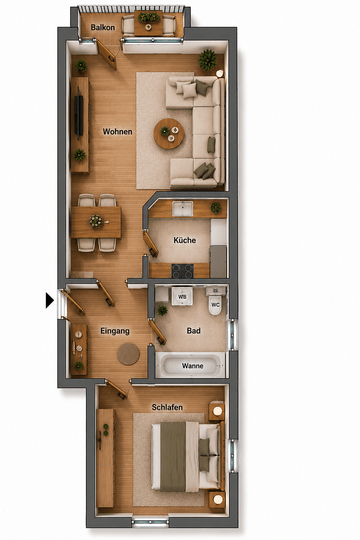 Pronájem bytu 2+1 51 m², Meißner Straße 1, Dresden, Sasko Pronájem bytu 2+1 51 m², Meißner Straße 1, Dresden, Sasko