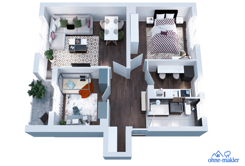 Prodej bytu 2+kk 68 m², Namslaustr. 17c, Berlin Reinickendorf - Tegel, Berlín Prodej bytu 2+kk 68 m², Namslaustr. 17c, Berlin Reinickendorf - Tegel, Berlín