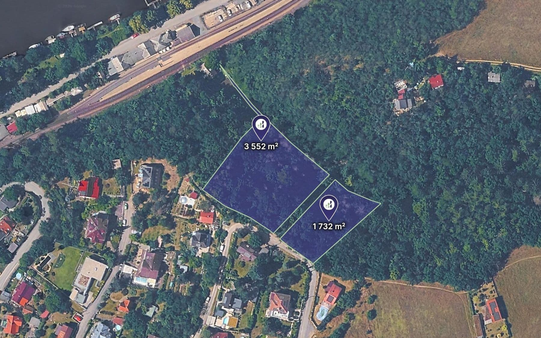 Prodej pozemku 5.284 m², Davle, Středočeský kraj Prodej pozemku 5.284 m², Davle, Středočeský kraj