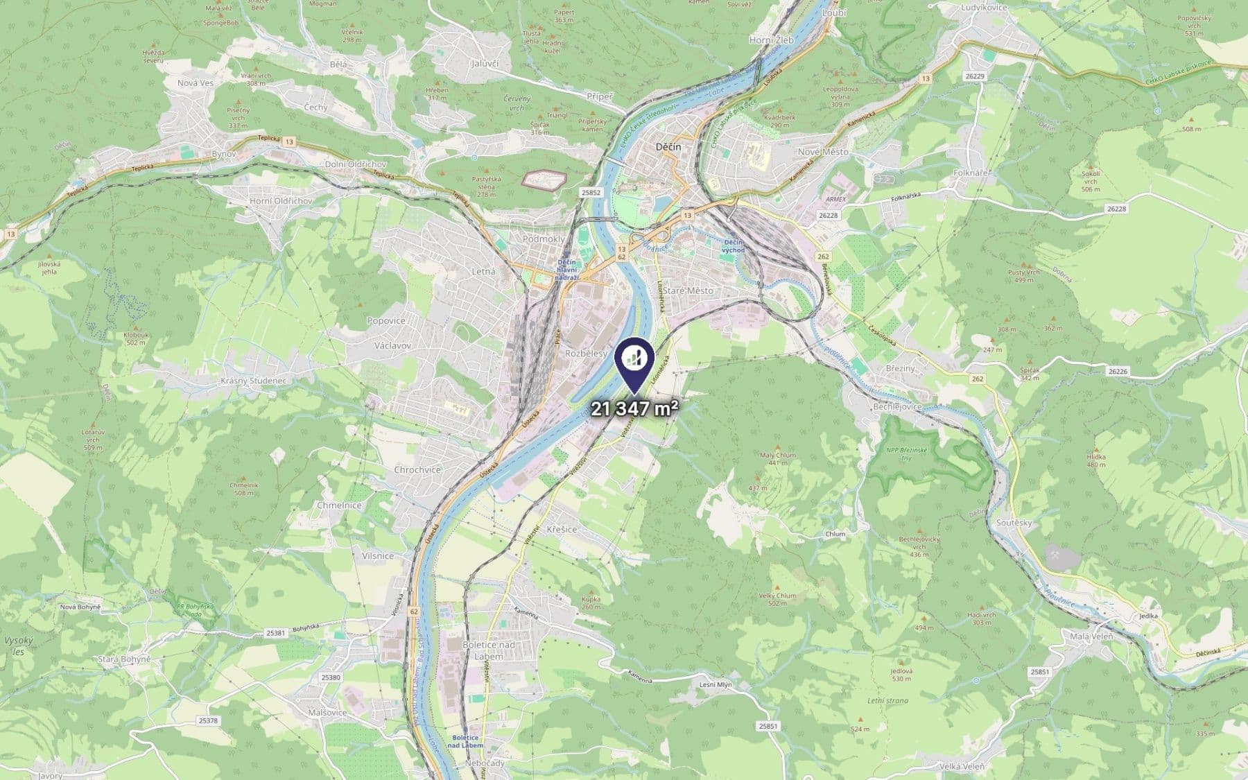 Prodej pozemku 21.347 m², Děčín, Ústecký kraj Prodej pozemku 21.347 m², Děčín, Ústecký kraj