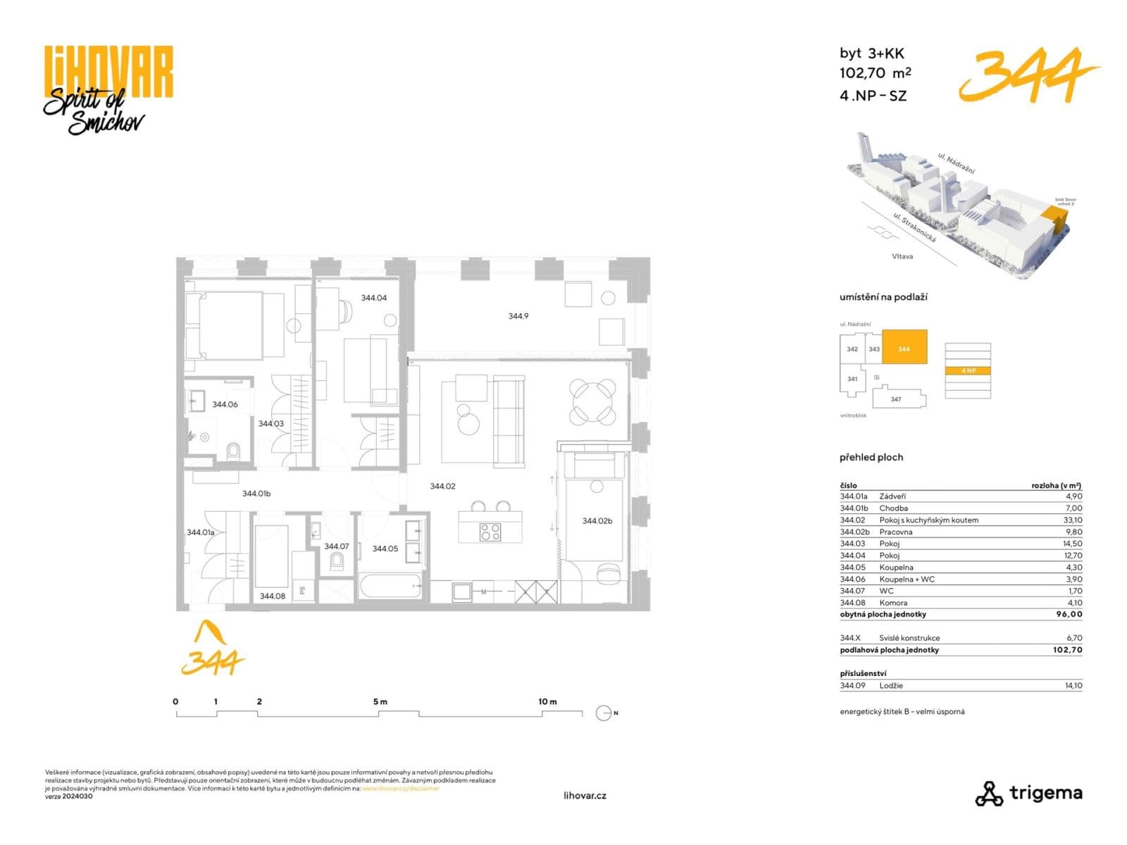 Pronájem bytu 3+kk 103 m², U Lihovaru, Praha, Praha Pronájem bytu 3+kk 103 m², U Lihovaru, Praha, Praha