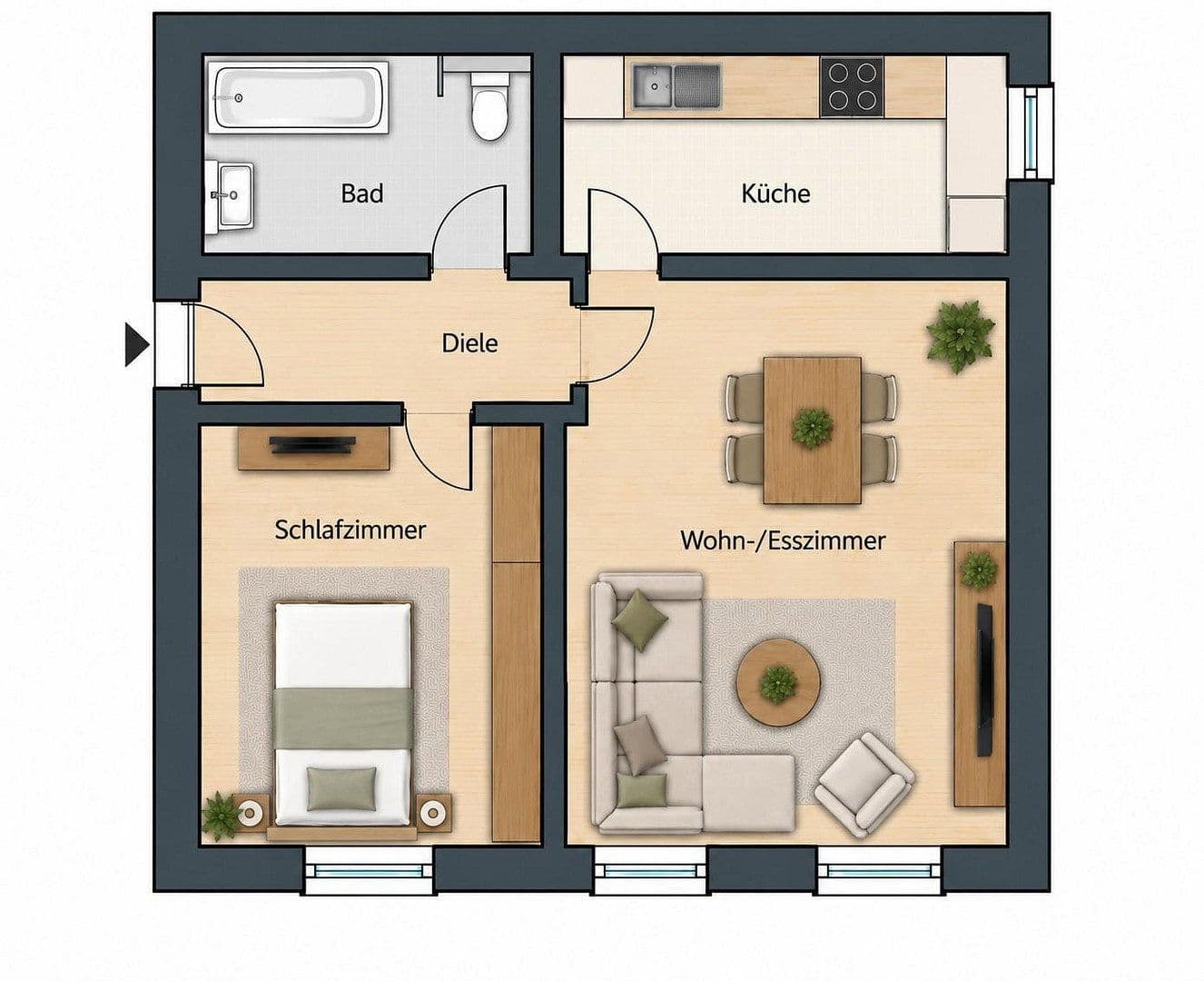 Pronájem bytu 2+1 43 m², Ittertalstraße 138, Solingen, Severní Porýní-Vestfálsko Pronájem bytu 2+1 43 m², Ittertalstraße 138, Solingen, Severní Porýní-Vestfálsko