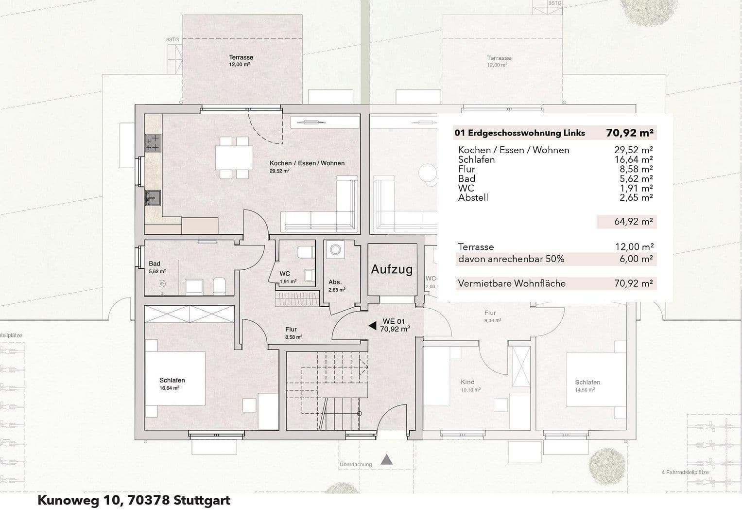 Pronájem bytu 2+1 70 m², Kunoweg 10, Stuttgart-Mühlhausen, Bádensko-Württembersko Pronájem bytu 2+1 70 m², Kunoweg 10, Stuttgart-Mühlhausen, Bádensko-Württembersko
