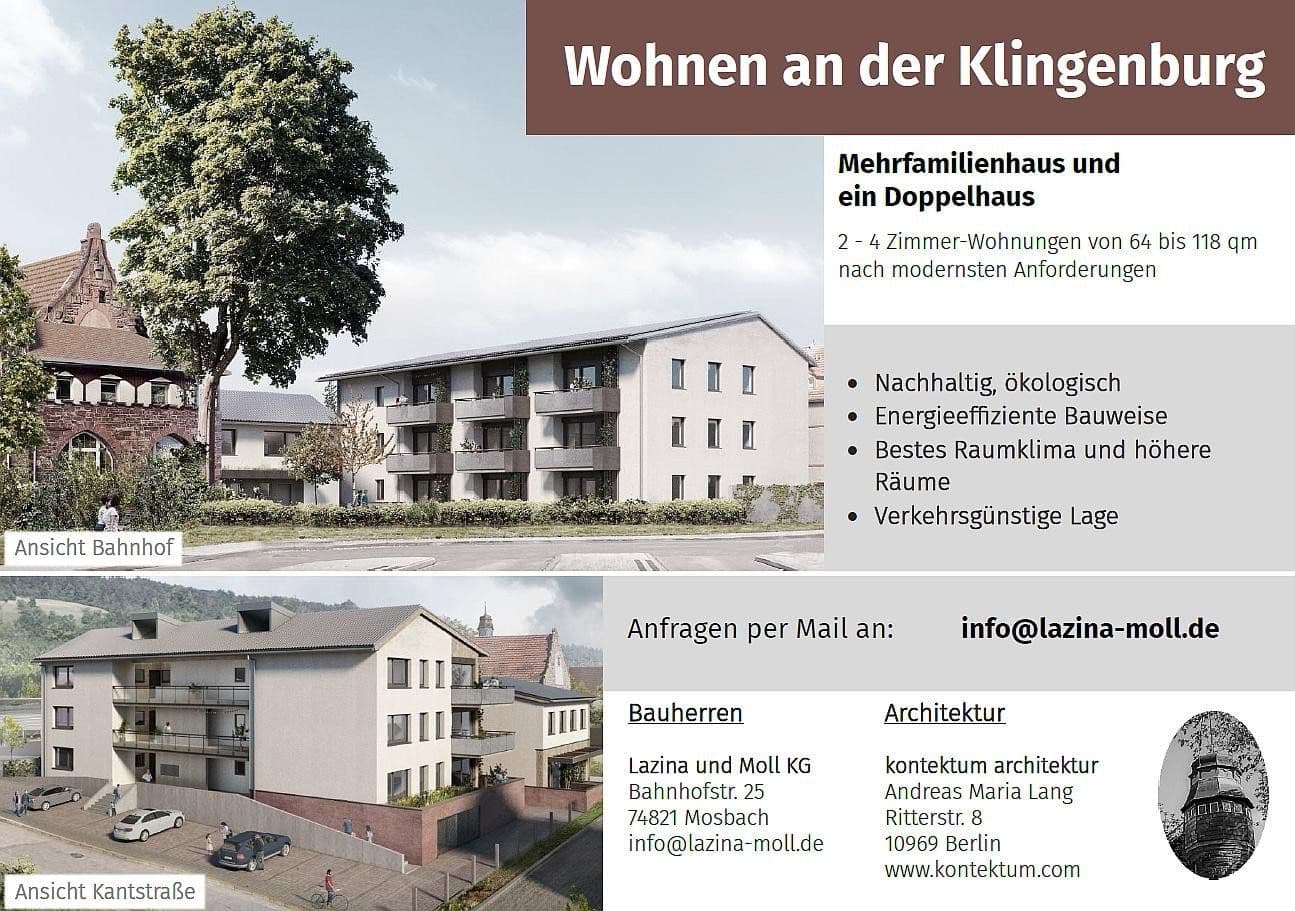Pronájem bytu 2+1 64 m², Kantstr. 40, Mosbach, Bádensko-Württembersko Pronájem bytu 2+1 64 m², Kantstr. 40, Mosbach, Bádensko-Württembersko