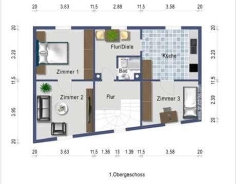 Pronájem bytu 3+1 56 m², Brückstr. 22a, Schwerte, Severní Porýní-Vestfálsko Pronájem bytu 3+1 56 m², Brückstr. 22a, Schwerte, Severní Porýní-Vestfálsko