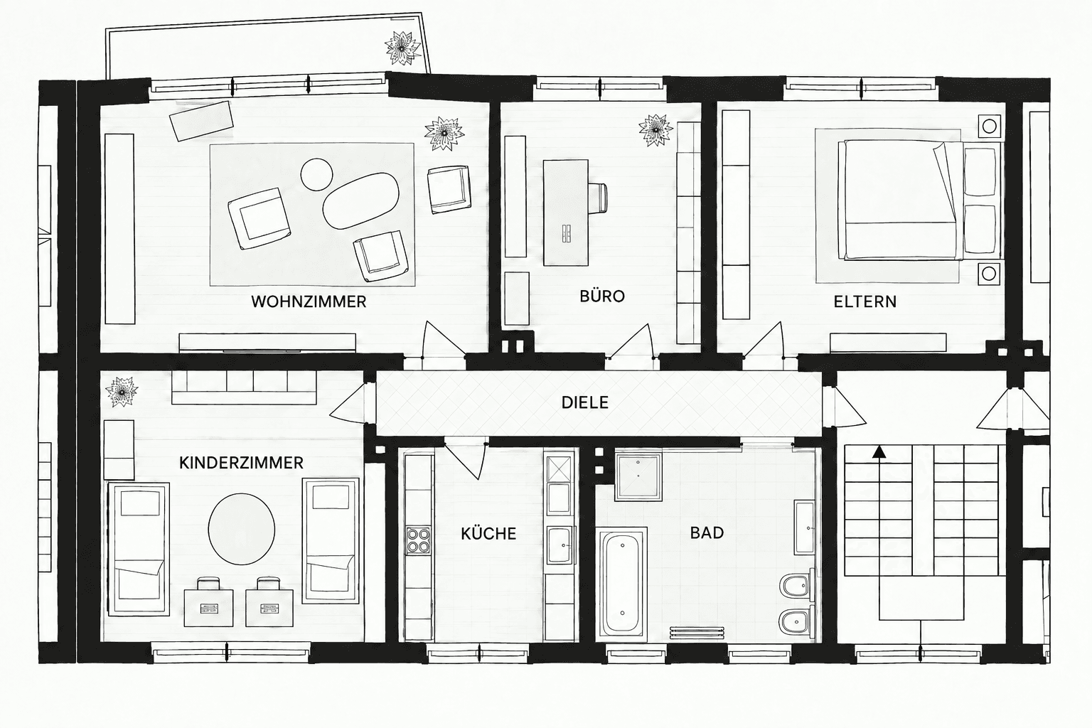 Pronájem bytu 4+1 85 m², Lohweg 2, Datteln, Severní Porýní-Vestfálsko Pronájem bytu 4+1 85 m², Lohweg 2, Datteln, Severní Porýní-Vestfálsko