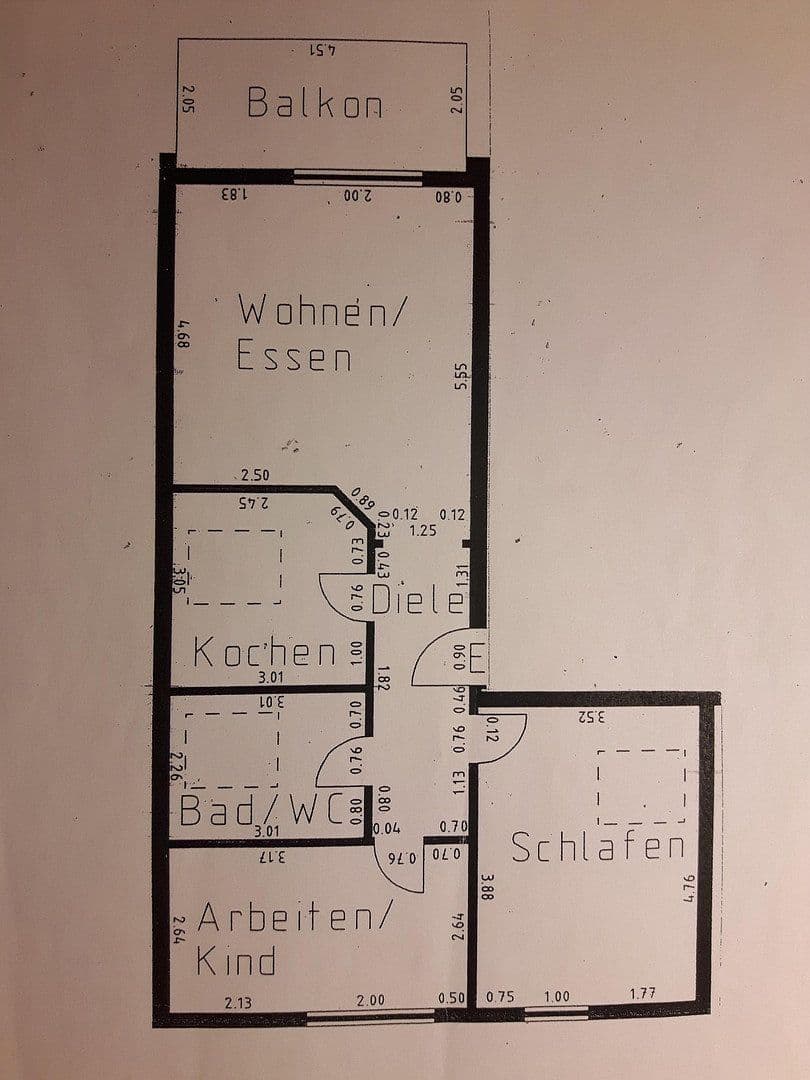 Pronájem bytu 3+kk 66 m², Steinhügel 21, Witten, Severní Porýní-Vestfálsko Pronájem bytu 3+kk 66 m², Steinhügel 21, Witten, Severní Porýní-Vestfálsko