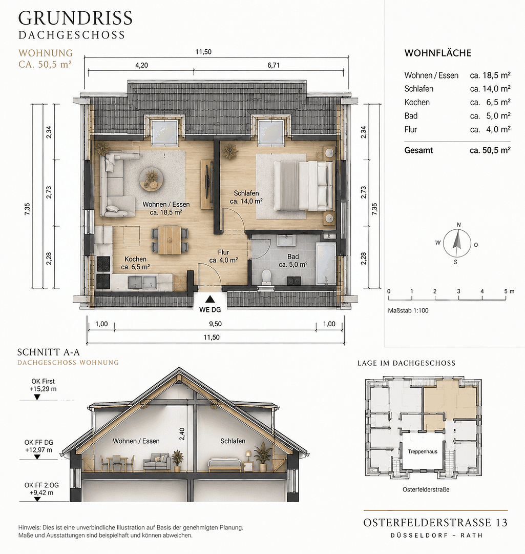 Prodej bytu 2+1 51 m², Köln, Severní Porýní-Vestfálsko Prodej bytu 2+1 51 m², Köln, Severní Porýní-Vestfálsko