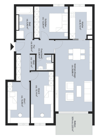 Pronájem bytu 4+1 104 m², Unterföhring, Bavorsko Pronájem bytu 4+1 104 m², Unterföhring, Bavorsko