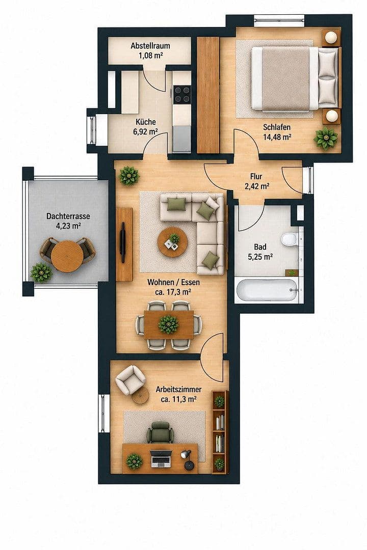 Pronájem bytu 3+1 63 m², Velten, Braniborsko Pronájem bytu 3+1 63 m², Velten, Braniborsko