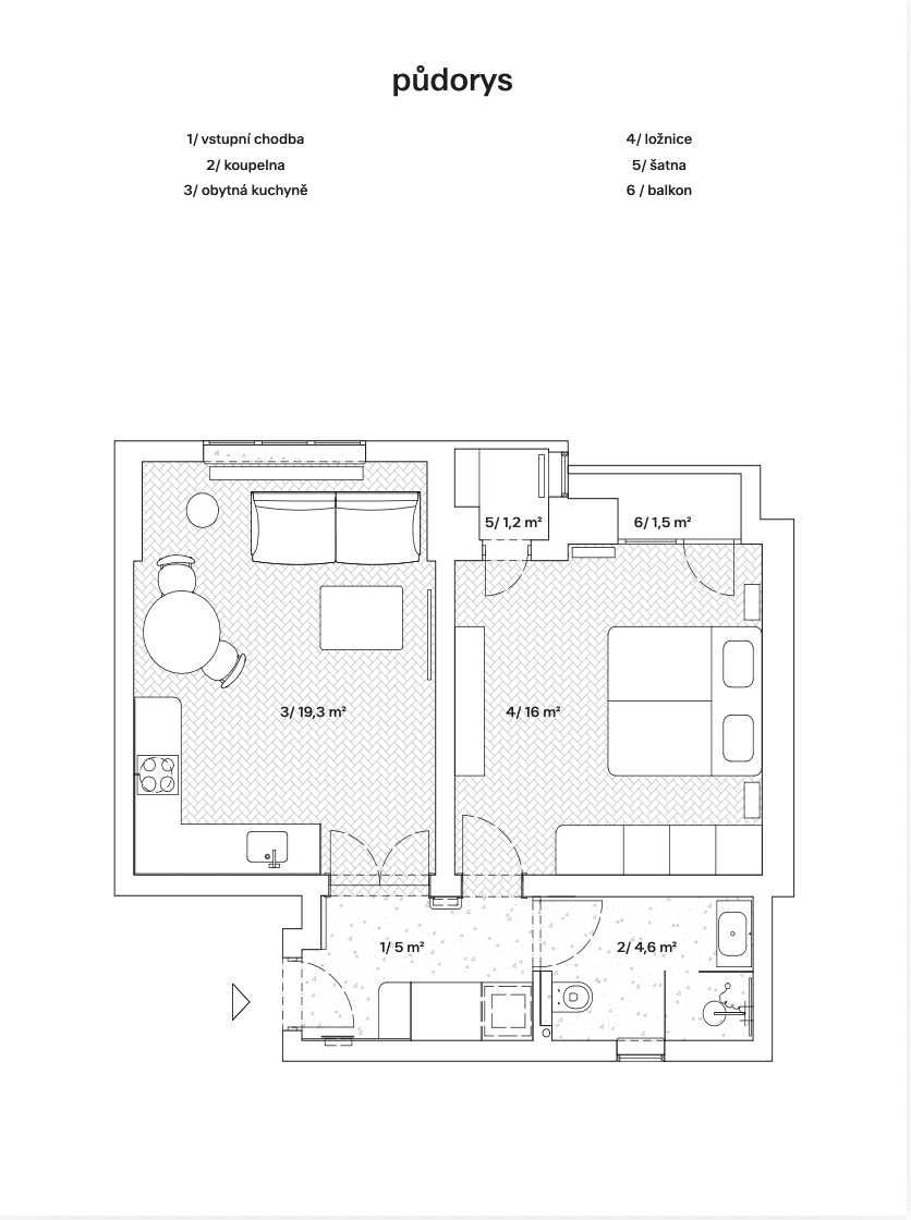 Pronájem bytu 2+kk 46 m², Viklefova, Praha, Praha Pronájem bytu 2+kk 46 m², Viklefova, Praha, Praha
