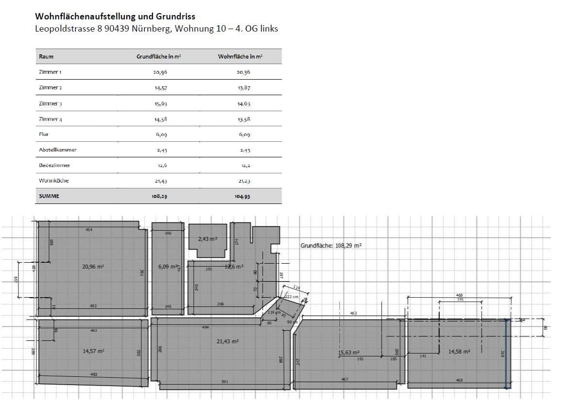 Pronájem bytu 4+1 104 m², Leopoldstrasse 8, Nürnberg, Bavorsko Pronájem bytu 4+1 104 m², Leopoldstrasse 8, Nürnberg, Bavorsko
