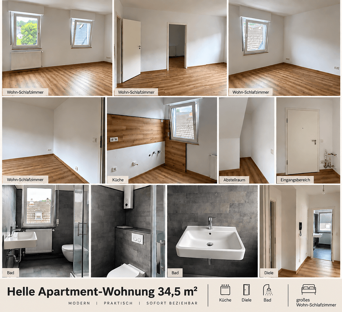 Pronájem bytu 2+kk 73 m², Freudenberg, Severní Porýní-Vestfálsko Pronájem bytu 2+kk 73 m², Freudenberg, Severní Porýní-Vestfálsko