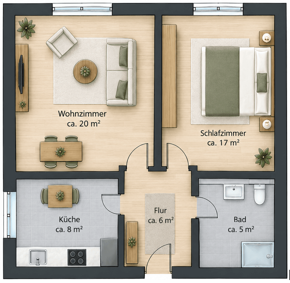 Pronájem bytu 2+1 56 m², Karlsruhe, Bádensko-Württembersko Pronájem bytu 2+1 56 m², Karlsruhe, Bádensko-Württembersko