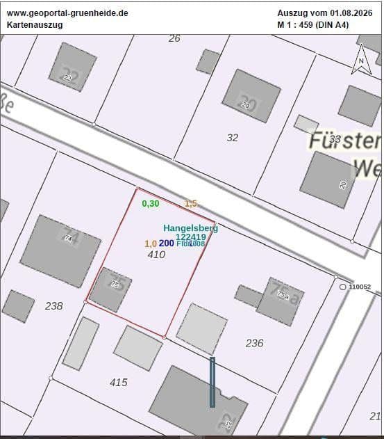 Prodej pozemku 575 m², Röntgenstraße 75, Grünheide (Mark), Braniborsko Prodej pozemku 575 m², Röntgenstraße 75, Grünheide (Mark), Braniborsko